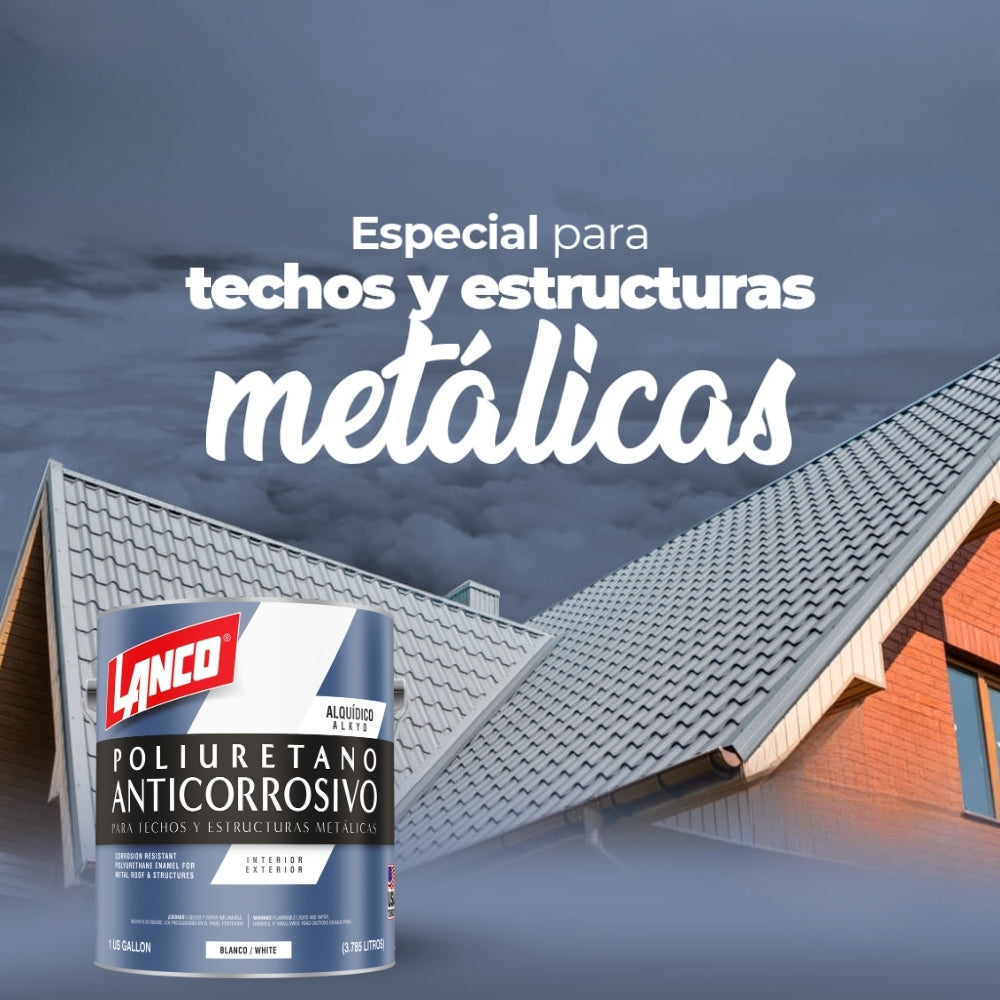 PINTURA ANTICORROSIVO POLIURETANO BLANCO GALON MM93-4 LANCO