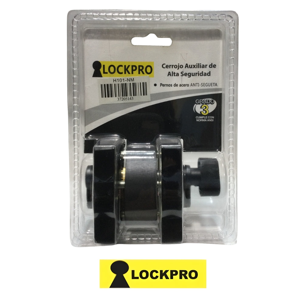 CERROJO LLAVE-MARIPOSA NEGRO MATE H101 LOCKPRO