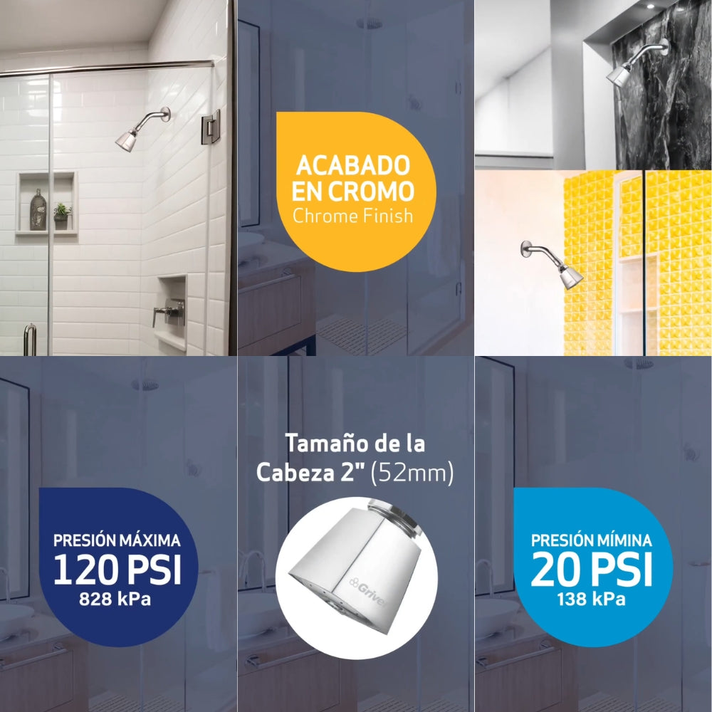 REGADERA DE CABEZA CUADRRADA GRIVEN A145-D8603
