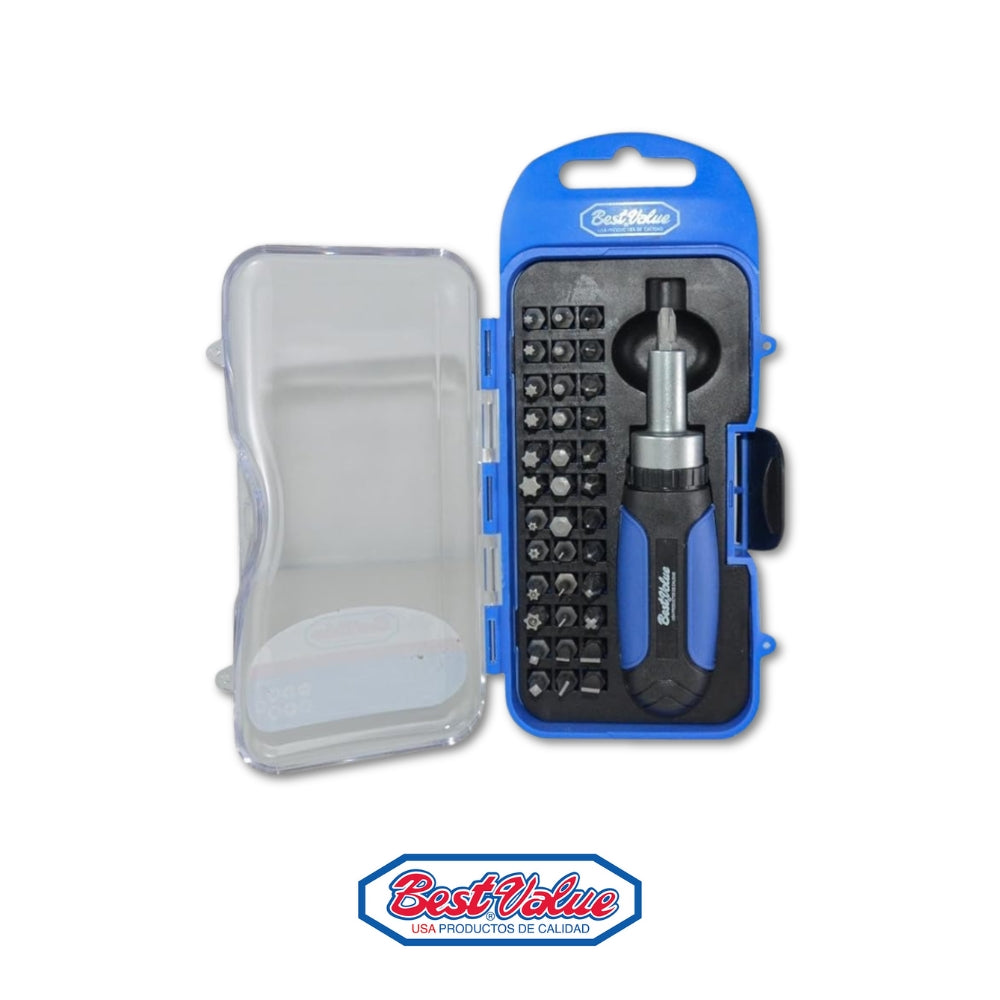 JGO DESTORNILLADOR/PUNTAS  PULGADASBV PULGADAS 38 PCS