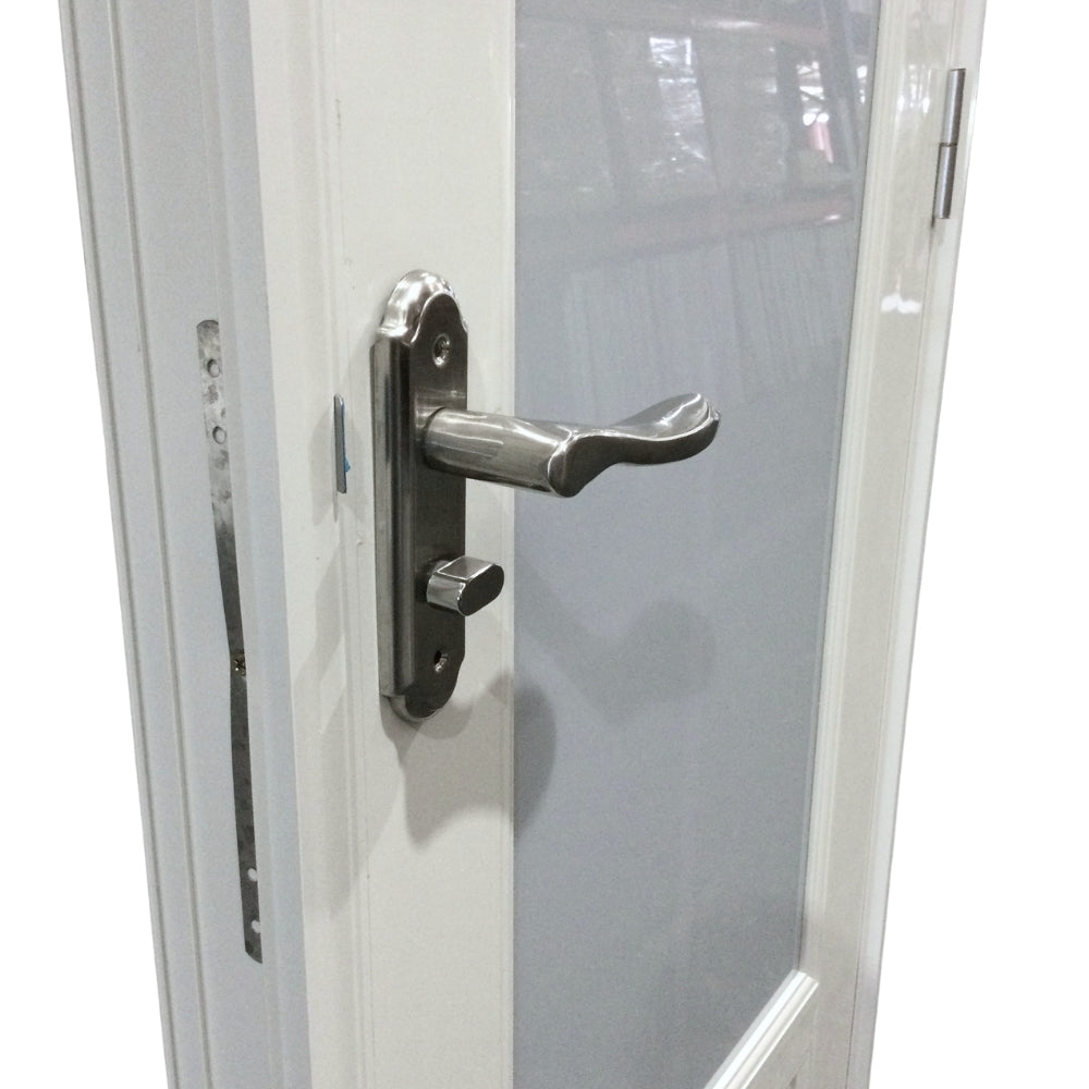PUERTAS UPVC 2X7 CON MARCO 75MM BLANCO IZQUIERDA PLG01 CON BISAGRAS Y CERRADURA