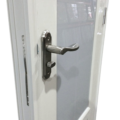 PUERTAS UPVC 2X7 CON MARCO 75MM BLANCO IZQUIERDA PLG01 CON BISAGRAS Y CERRADURA