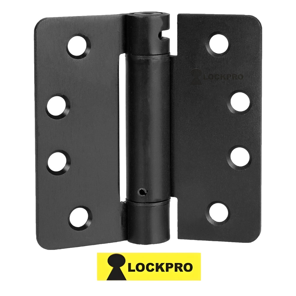 BISAGRA NEGRA CON RESORTE 4 Pulg X 4 Pulg 3 mm ESPESOR PAR LOCKPRO