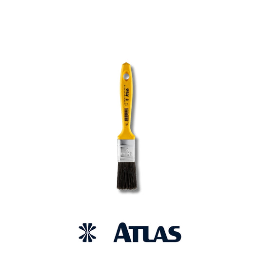 BROCHA ATLAS CERDA NEGRA(2) 1 PULGADAS MANGO AMARILLO