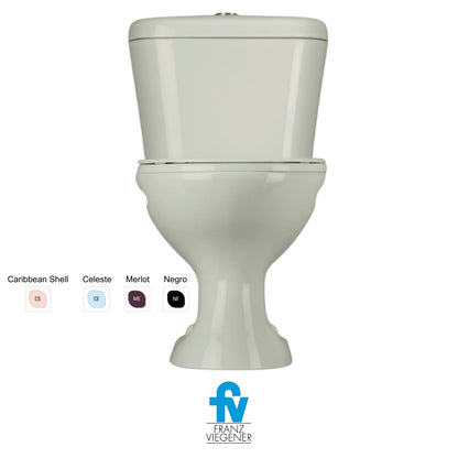 INODORO FV DOS PIEZAS MILÁN ESTÁNDAR SIMPLE DESCARGA BOTÓN NEGRO E116-S-NE