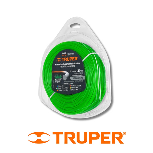 HILOCORTAGRAMA REDONDO 0.080 PULGADASX2.0MMX120M (394') TRUPER HLB-80