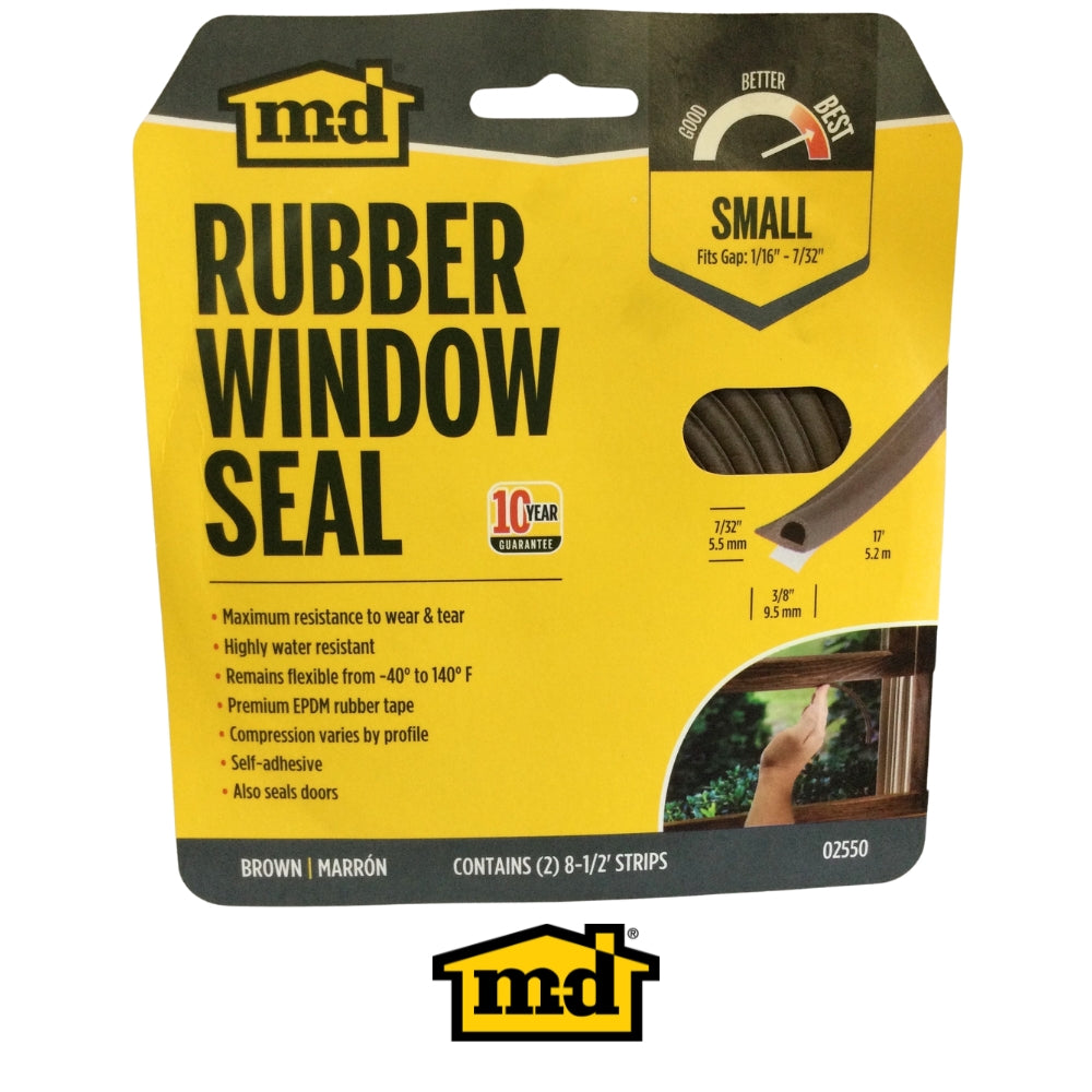 SELLO PERIMETRAL PARA PUERTAS Y VENTANAS 7/32 PULG X 3/8 PULG X 17 PIES CHOCOLATE