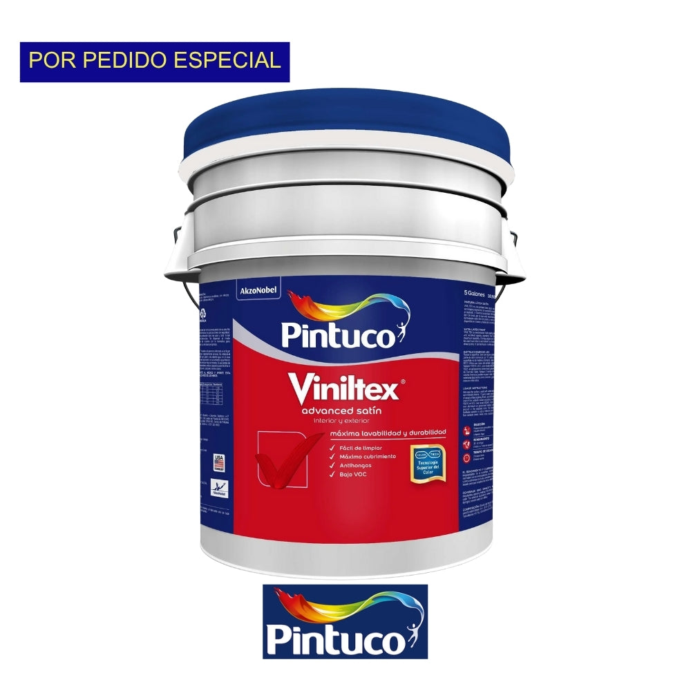 PINTURA VINILTEX LATEX SATIN BASE ACCENT CANECA 5 GL (18.925L) 10304138 PINTUCO