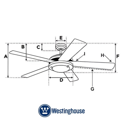 ABANICO DE TECHO INDUSTRIAL 56 PULGADAS STEEL NIQUEL CON LUZ WESTINGHOUSE