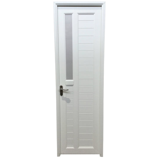 PUERTAS UPVC 2X7 CON MARCO 75MM BLANCO DERECHO  PG04  CON BISAGRAS Y CERRADURA