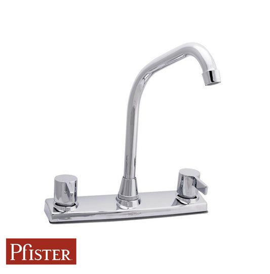 LLAVE DE 2 MANIJAS Y CUELLO ALTO DE FREGADOR CLASSIC ACABADO CROMADO 036-CSLC PRICE PFISTER