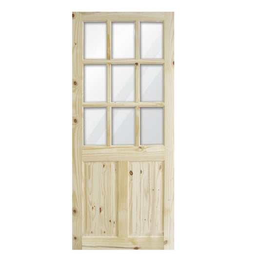 PUERTA PARA INTERIOR DE PINO CON NUDOS MEDIA FRANCESA (3X7)