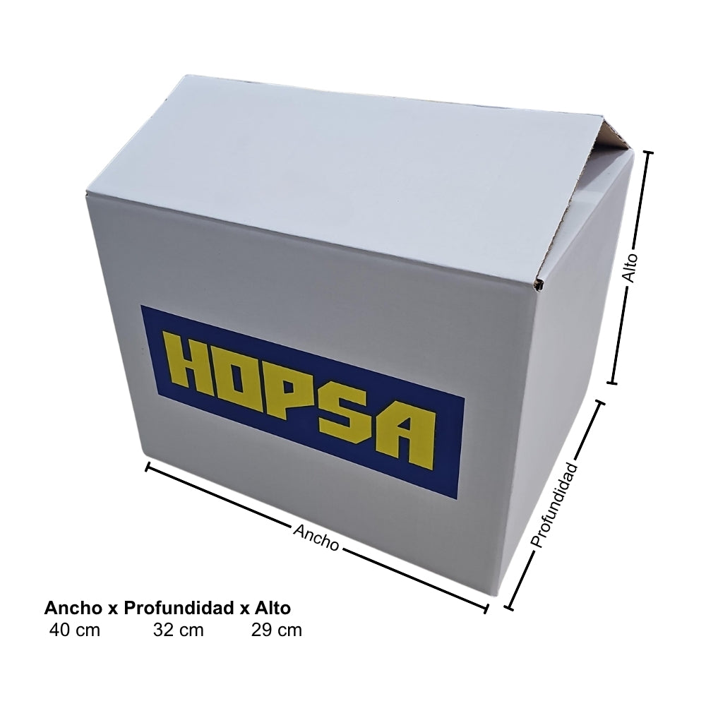 CAJA DE CARTON PEQUEÑA 40 X 32 X 29 CM KRAFT/BLANCO