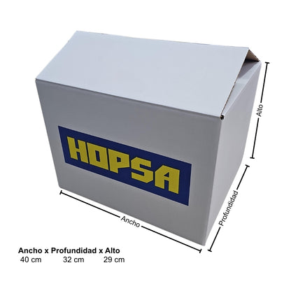 CAJA DE CARTON PEQUEÑA 40 X 32 X 29 CM KRAFT/BLANCO