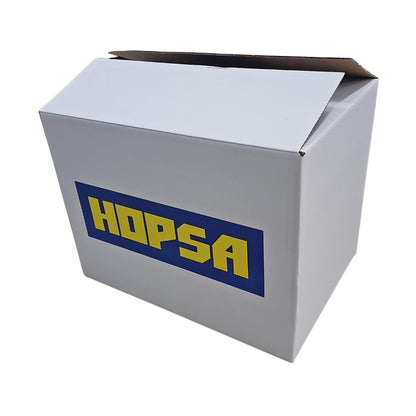 CAJA DE CARTON MEDIANA 48 X 32 X 36 CM KRAFT/BLANCO