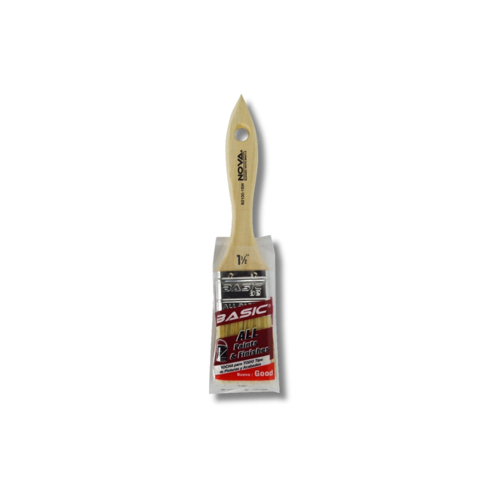 BROCHA NOVA BASIC B2 ALL PAINTS CERDA BLANCA 1 1/2 PULGADAS B2100-15W
