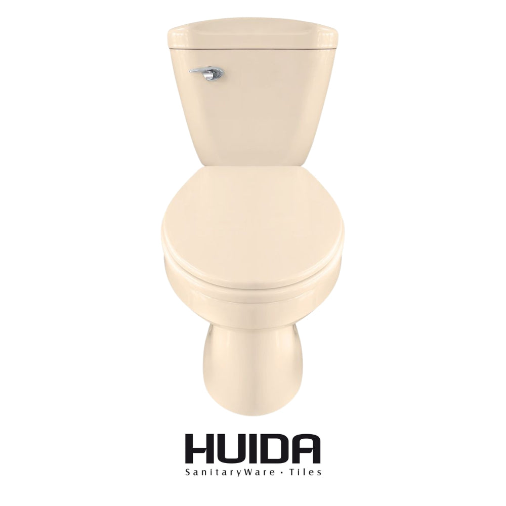 INODORO DOS PIEZAS ELONGADO COLOR CREMA HUIDA