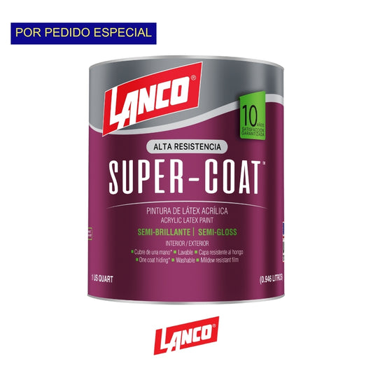 PINTURA SUPER COAT SEMI BRILLANTE PASTEL 1/4 WG525-5 LANCO