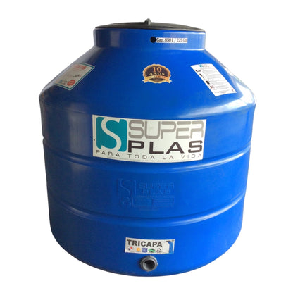 TANQUE DE RESERVA DE AGUA TRICAPA AZUL 225 GALONES (850 LITROS)