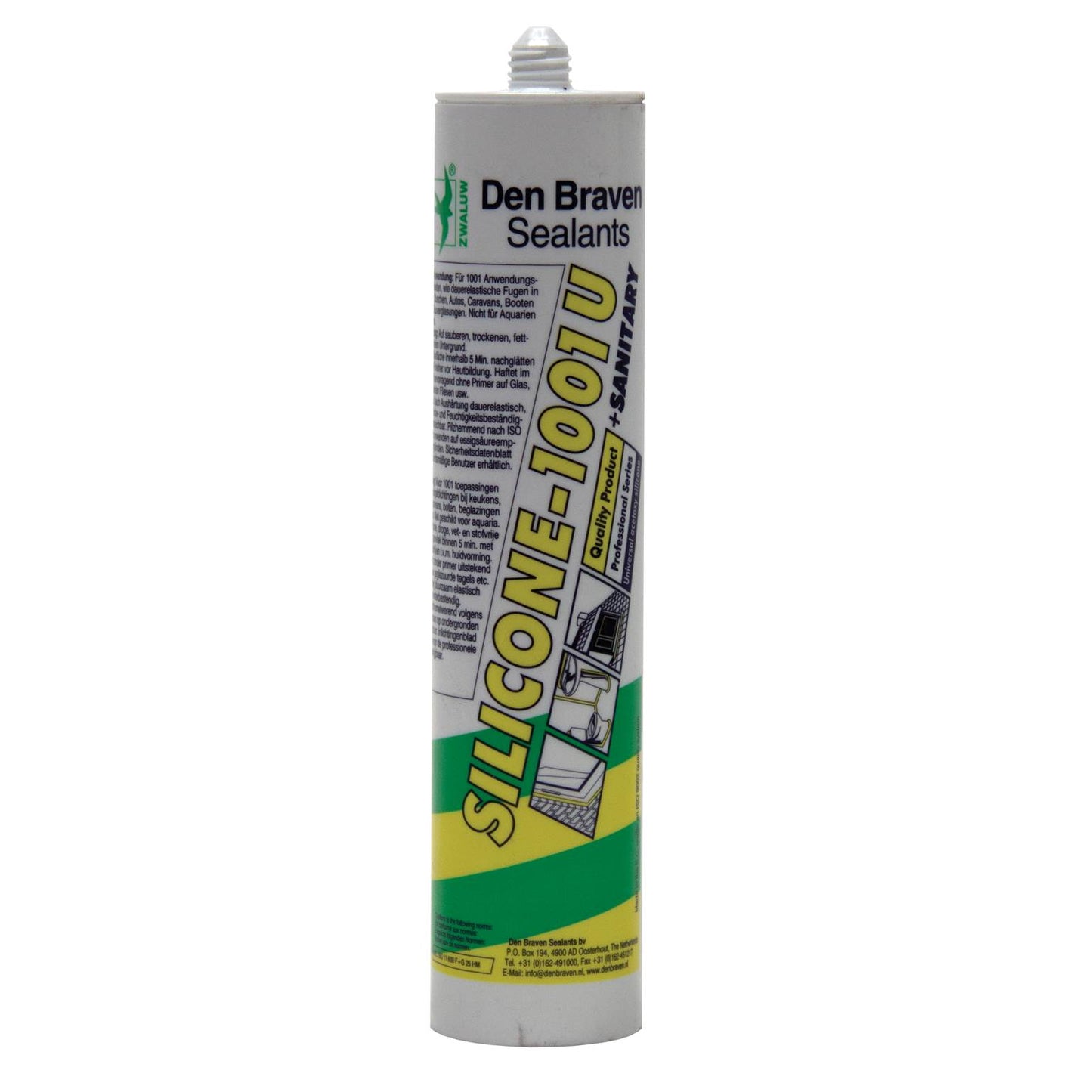 ZWALUW SILICONE-1001 U 300 ML BLANCO