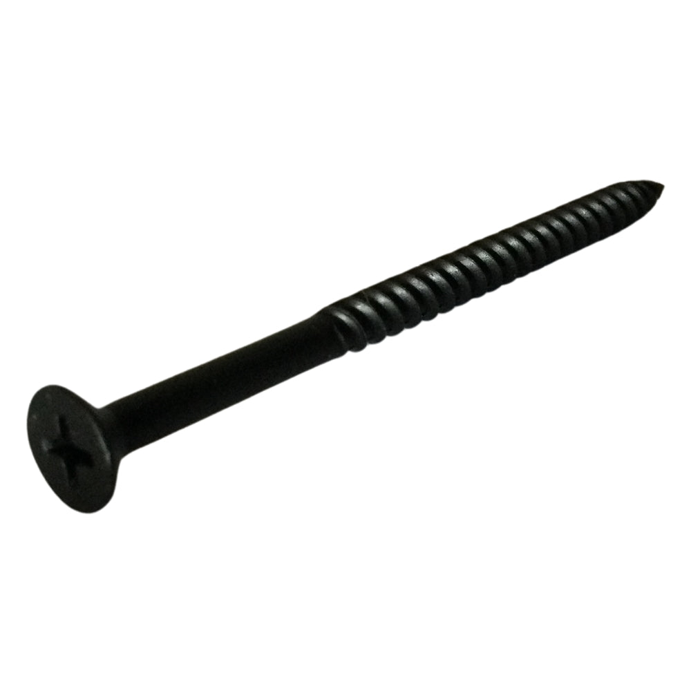 TORNILLO PARA MADERA DOBLE ROSCA CAB PLANA PHILLIPS NEGRO #10 x 3 PULGADAS