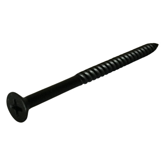 TORNILLO PARA MADERA DOBLE ROSCA CAB PLANA PHILLIPS NEGRO #10 x 3 PULGADAS