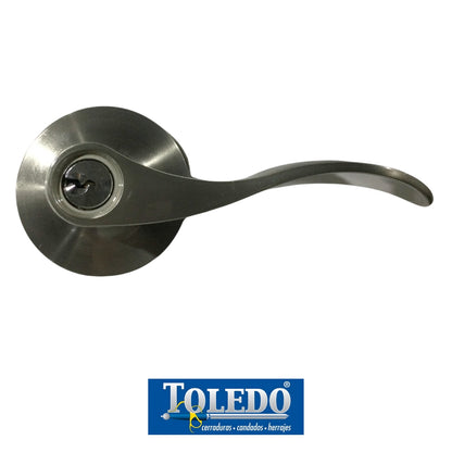 CERRADURA DE LEVER LUGO BOTON (BAÑO) SATIN NIQUEL TOLEDO BP-1920-LU-US15