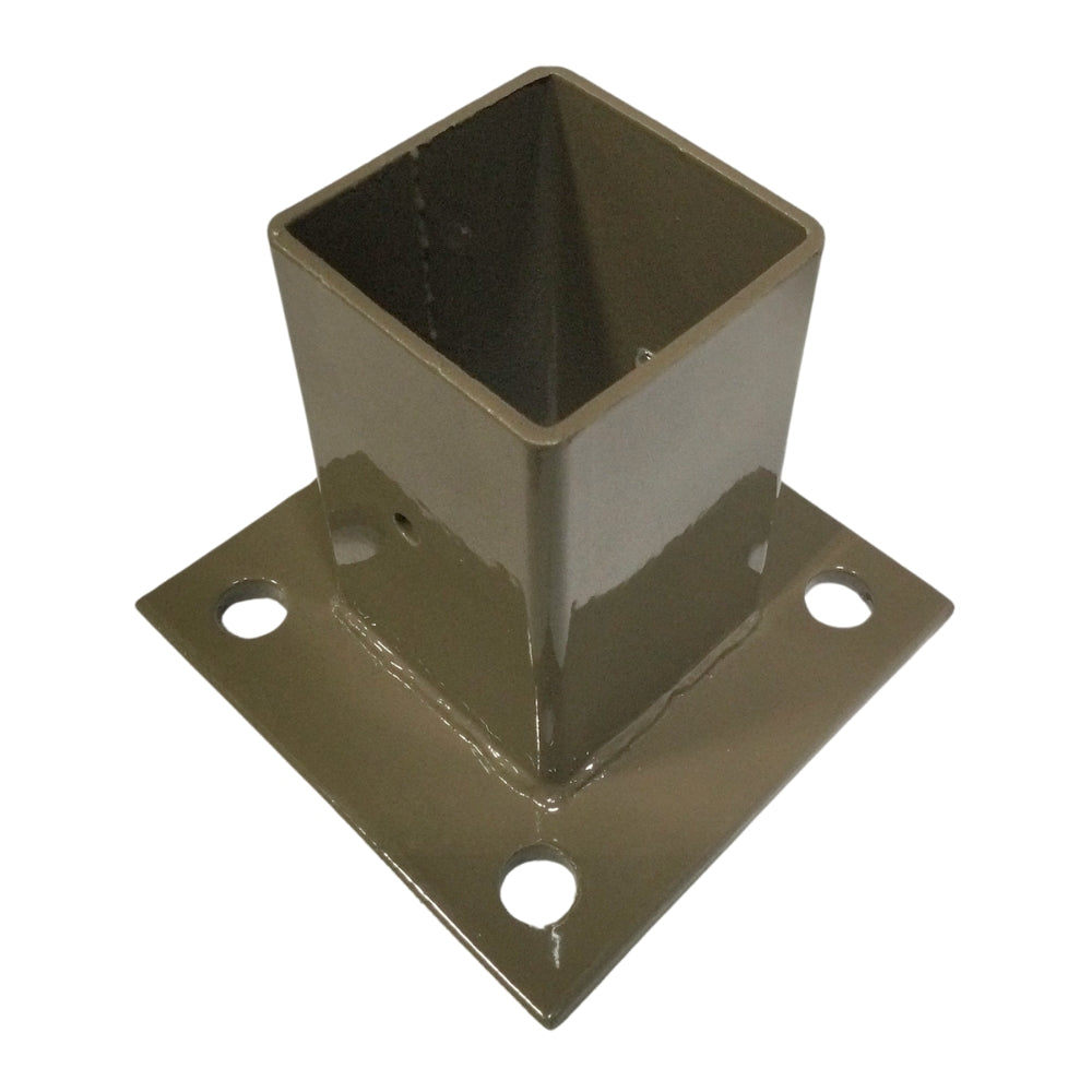 BASE METALICA PARA POSTE DEACERO COLOR CAFÉ 79846