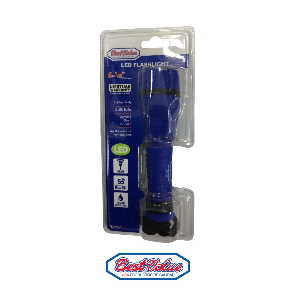 LINTERNA 3 LED 2AA CAUCHO BEST VALUE
