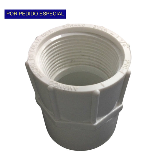 ADAPTADOR HEMBRA PVC SCH-40 31MM-1-1/4 PULGADAS C/C