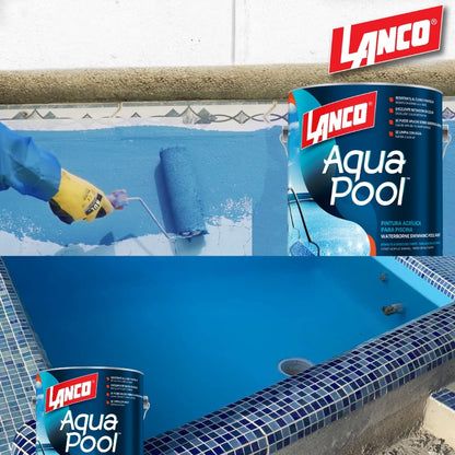 PINTURA DE PISCINA ACRILICO 	AQUA POOL AZUL CARIBE GL AP2516-4 LANCO