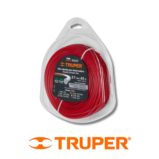 HILOCORTAGRAMA REDONDO 0.105 PULGADASX2.7MMX63M (207') TRUPER HLB-105