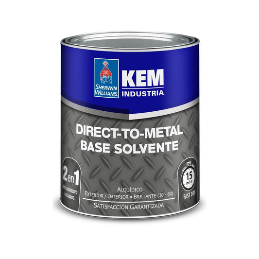 ANTICORROSIVO  Y ACABADO 2 EN 1  BLANCO PURO KEM DIRECT-TO-METAL SOLVENTE GL E67WSA2-1 SHERWIN WILLIAMS
