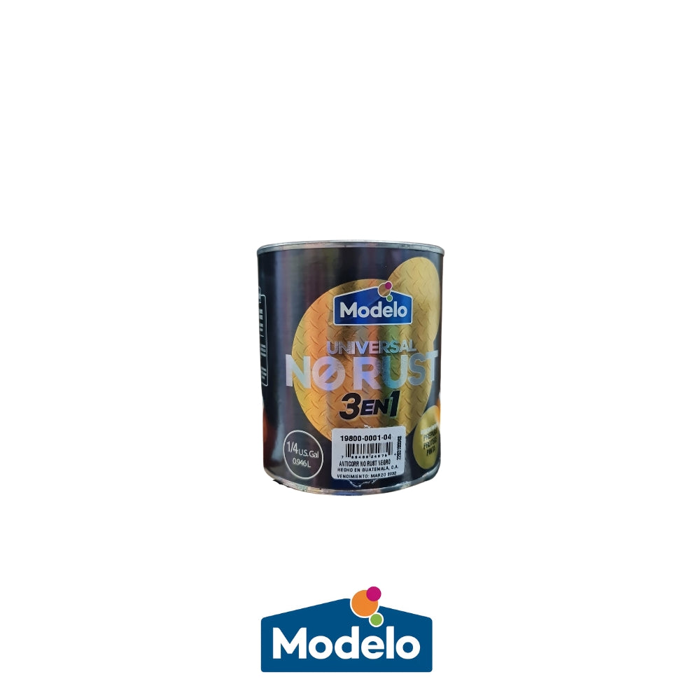 PINTURA ANTICORROSIVO 1/4 NO RUST NEGRO 3 EN 1 MODELO 19800-0001-04