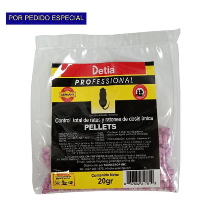 RODENTICIDA DETIA PELLETS 20 GR