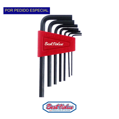 JUEGO LLAVES ALLEN  PULGADASBEST VALUE PULGADAS 7PC MM