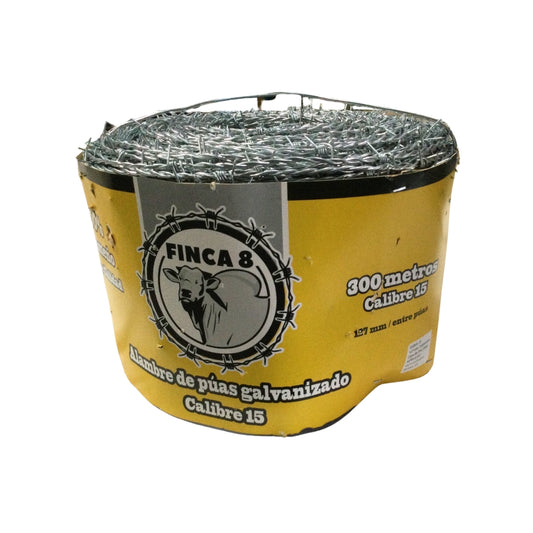 ALAMBRE DE PUAS AMARILLO 300 METROS CALIBRE 15  (FINCA 8)