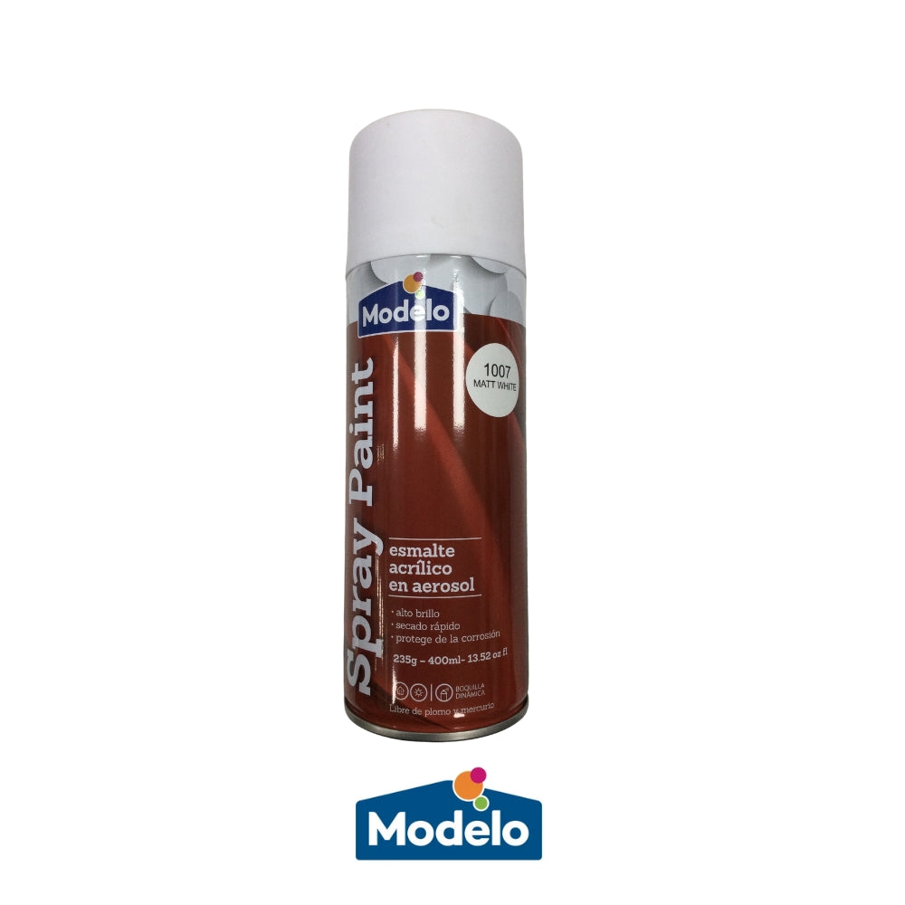 PINTURA SPRAY MODELO COLOR MATT WHITE 502-8010836-40
