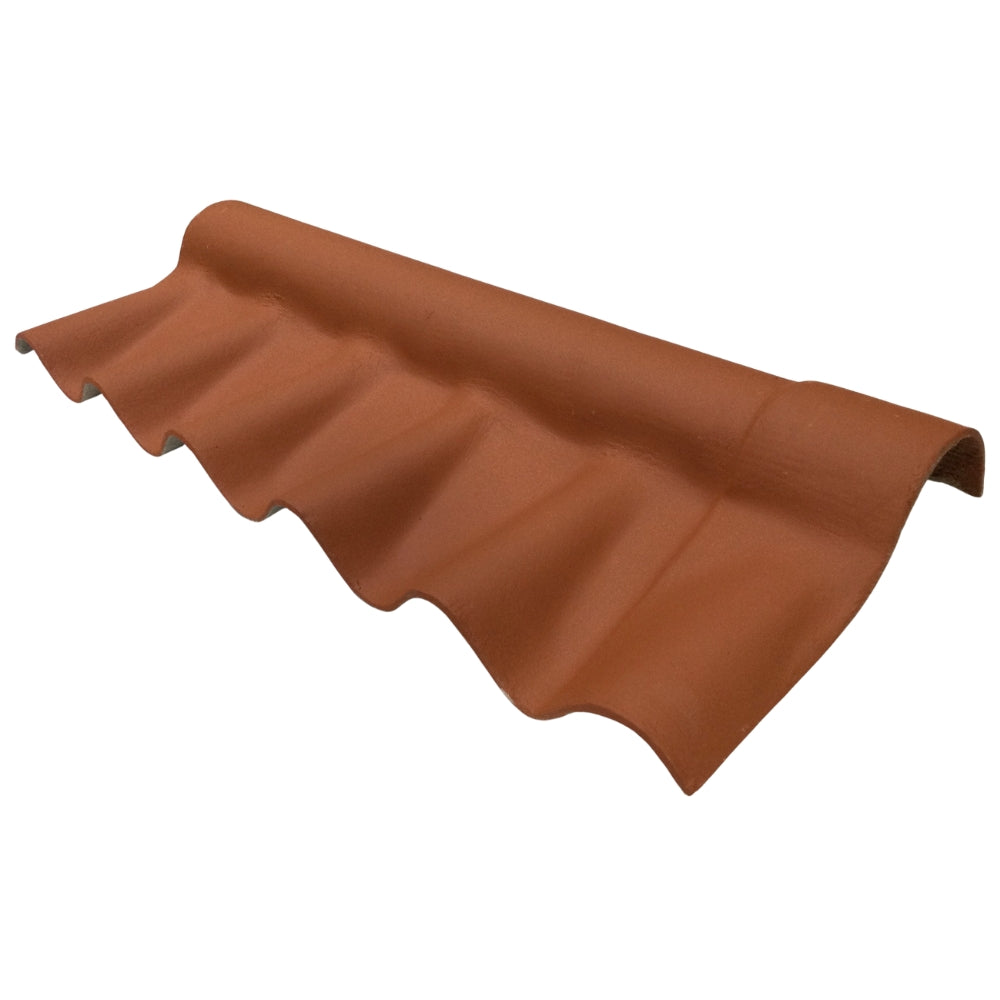 CABALLETE SUPERIOR ARTICULADO PARA LAMINAS DE FIBROCEMENTO PVA ACABADO ROJO TERRACOTA TOPTEC