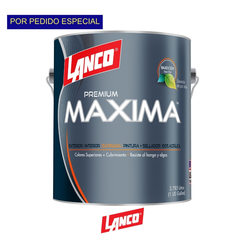PINTURA MAXIMA PREMIUM DEEP SATIN GALON MA763-4 LANCO