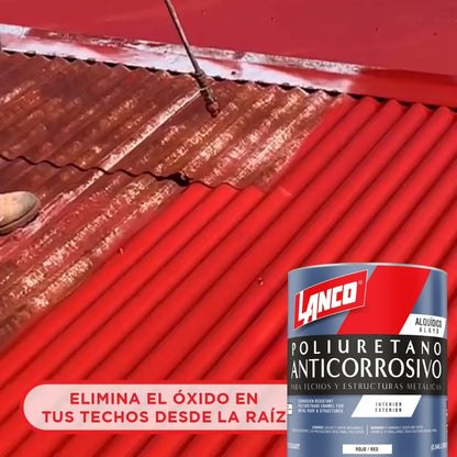 PINTURA ANTICORROSIVO POLIURETANO ROJO 1/4 MM95-5 LANCO