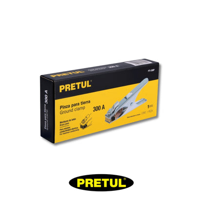 PINZA DE SOLDAR PARA GROUND/TIERRA  PRETUL 300 AMP