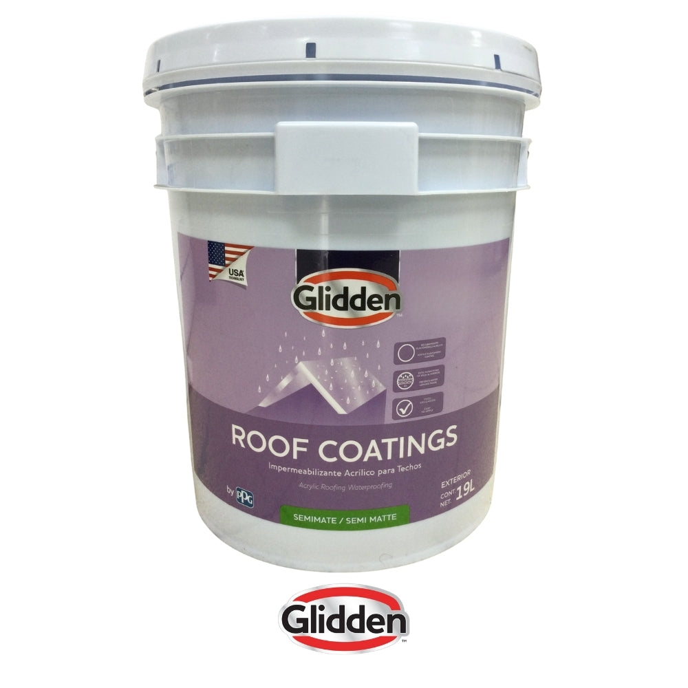 PINTURA IMPERMEABILIZANTE ROOF COATING BLANCO 5 GALONES 19A0276702 GLIDDEN