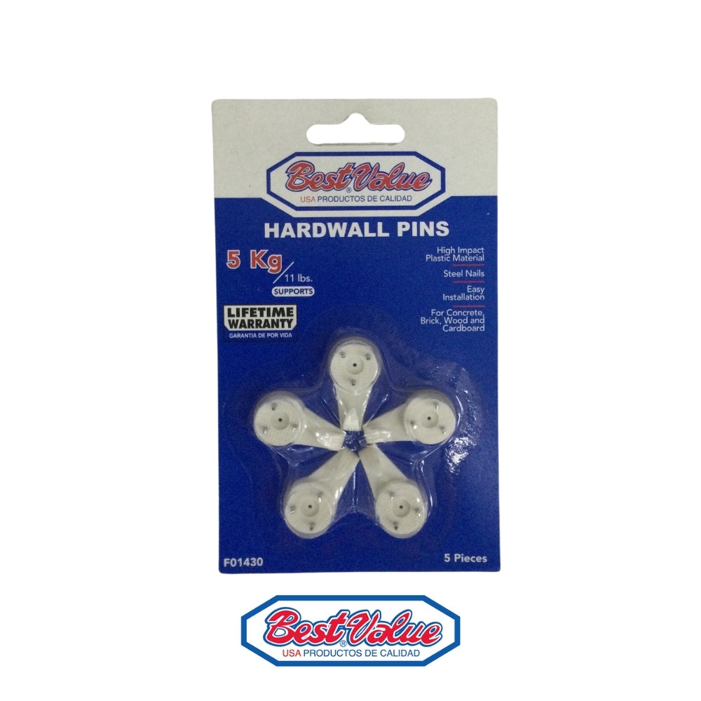 GANCHOS P/CUADRO 5 PCS X30MM BEST VALUE