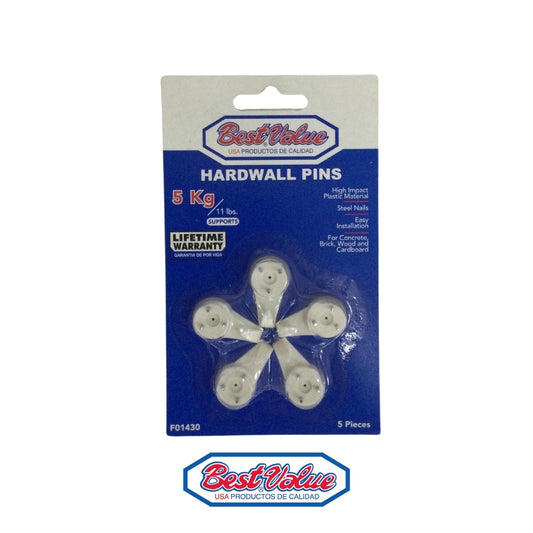 GANCHOS P/CUADRO 5 PCS X30MM BEST VALUE