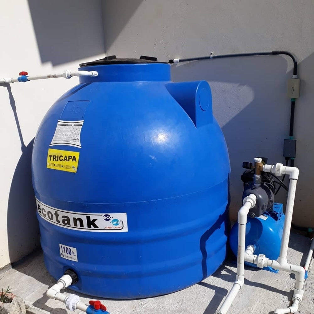 TANQUE DE RESERVA DE AGUA 290 GALONES  TRICAPA CON ACCESORIOS