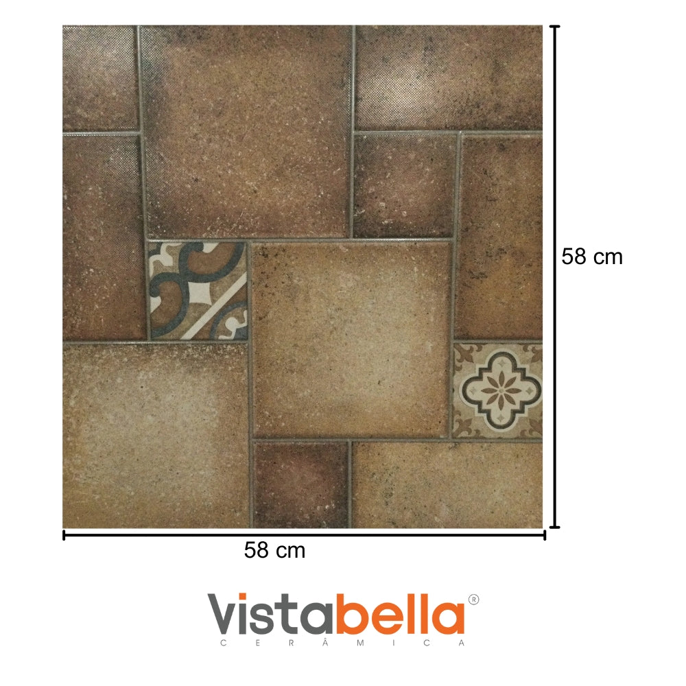 PISO CERAMICO ANTIDESLIZANTE VISTABELLA HD 5902 58X58CM 2.32M2/CAJA