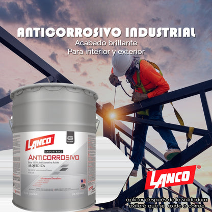 PINTURA ANTICORROSIVO INDUSTRIAL GRIS 5 GALONES AC3438-2 LANCO