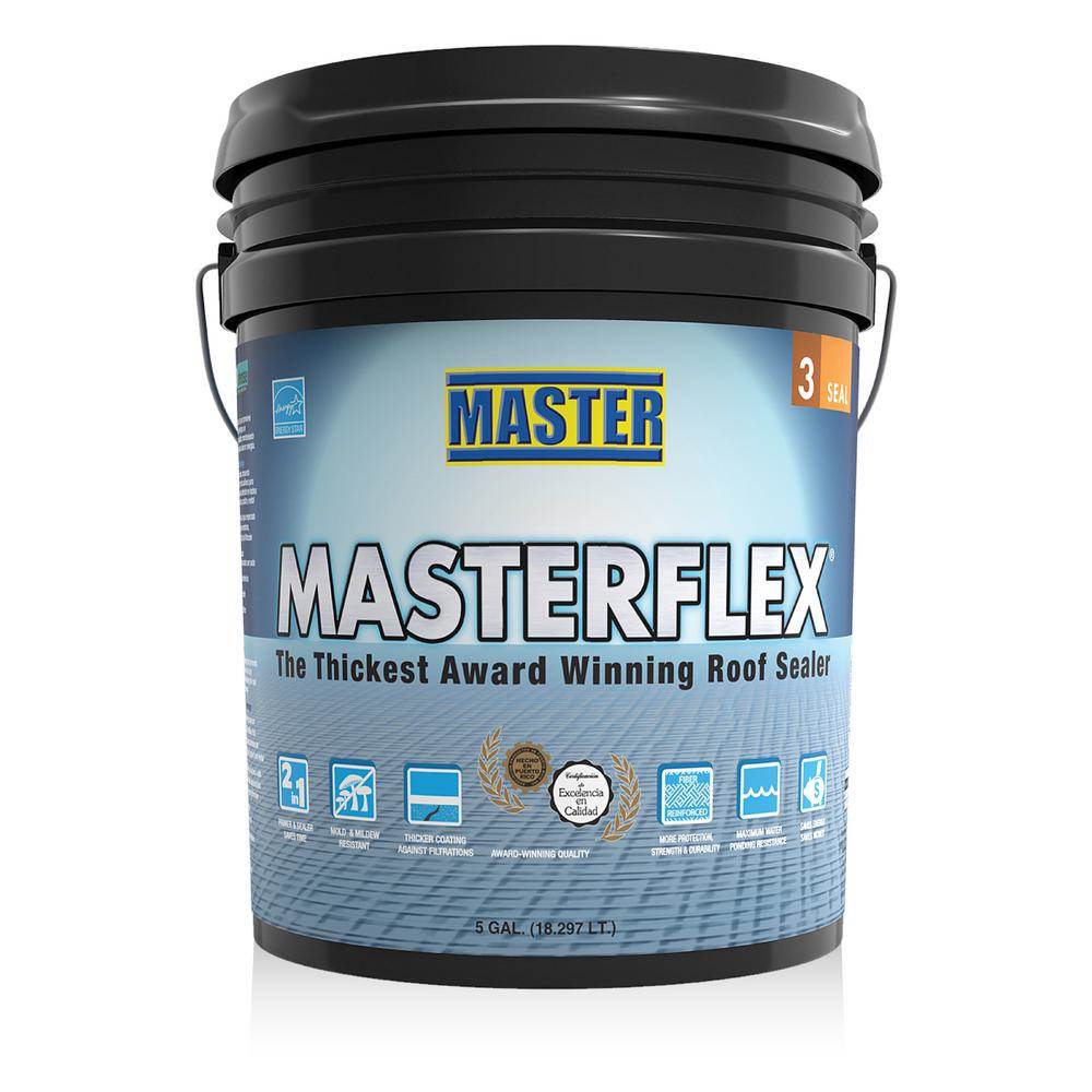 IMPERMEABILIZANTE ACRILICO CON FIBRA, MASTERFLEX BLANCO 5 GL VAR0455 MASTER