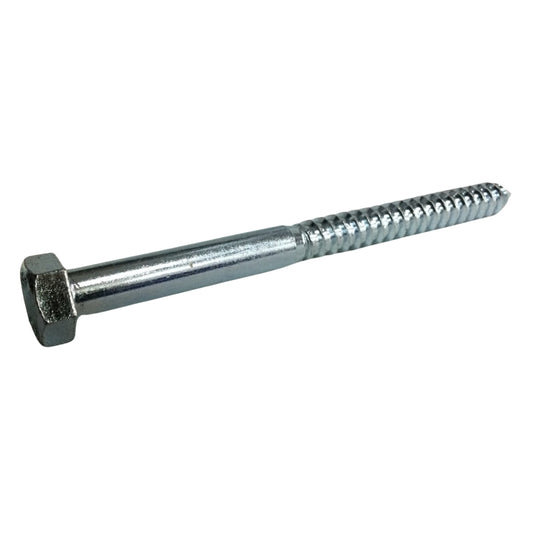 TORNILLO TIRAFONDO HEXAGONAL ZINCADO ACERO GRADO 2 1/2 PULGADAS x 6 PULGADAS